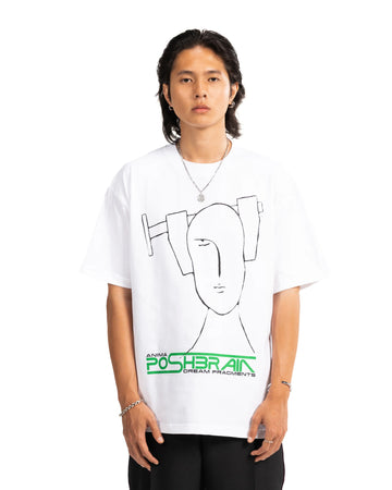 POSHBRAIN PORTABLE HEAD TEE - WHITE